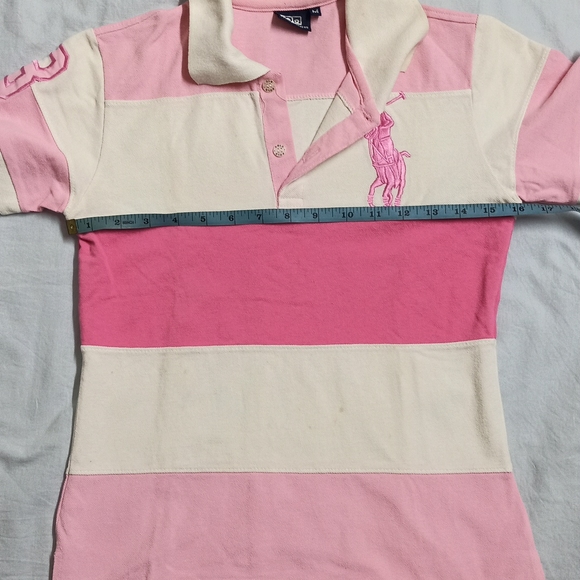 Polo by Ralph Lauren Pink & White Polo T Shirt - Picture 5 of 6